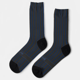 Streifen, blau auf dunkelgrau, seriöser Klassiker Socken