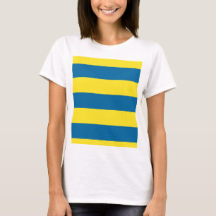 Streifen Blau und Gelb Anpassbar T-Shirt