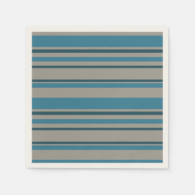 Streifen blau und grau serviette (Vorderseite)