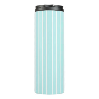 Streifen Blau und Weiß Thermosbecher