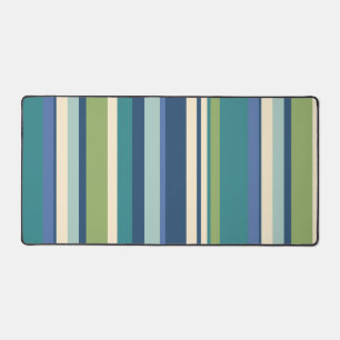Streifen Blue Green Desk Mat Schreibtischunterlage