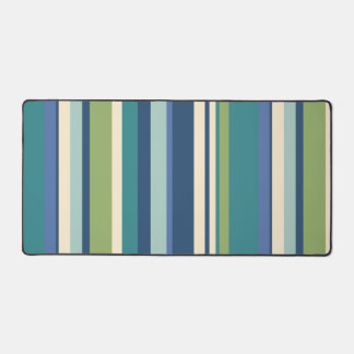 Streifen Blue Green Desk Mat Schreibtischunterlage