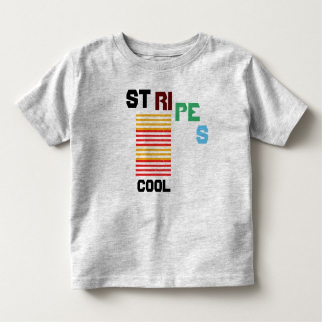 Streifen Cool Kleinkind T - Shirt grau (Vorderseite)