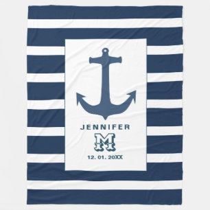 Streifen der Anchor-Marine Fleece Blanket