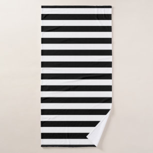 Streifen der Cornwall-Flagge schwarz weiß Linienmu Badehandtuch