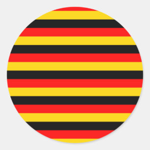 Streifen der deutschen Flagge Runder Aufkleber