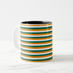 Streifen der Flagge von Zypern Landesymbol Muster Zweifarbige Tasse