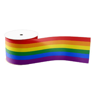 Streifen der LGBT Gay Pride-Regenbogen-Flaggen-6 Ripsband