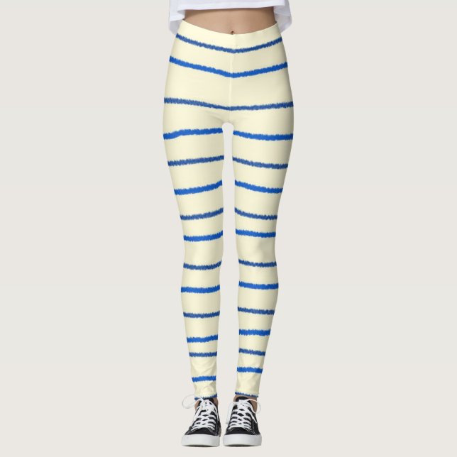 Streifen der modernen Kunst Leggings (Vorderseite)