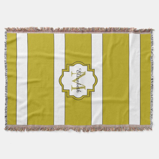 STREIFEN DES CHIC-THROW_191 GOLD/WHITE DECKE (Vorderseite)