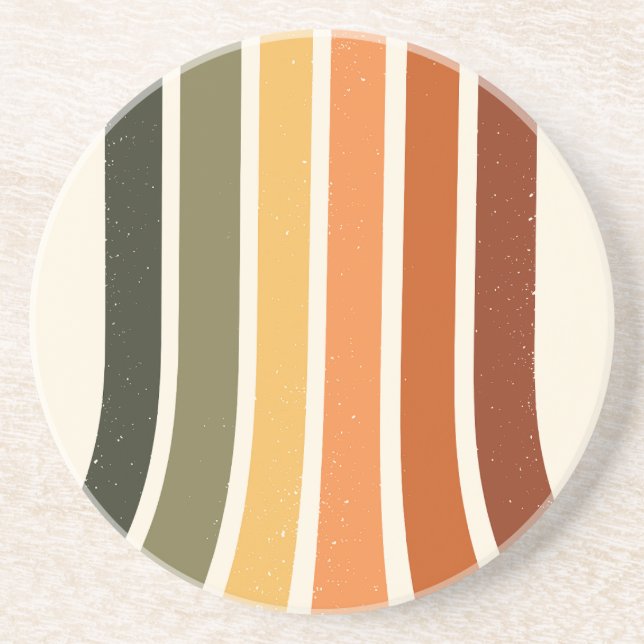 Streifen des gestreiften Erntedanks Herbst Ernte Getränkeuntersetzer (Vorne)