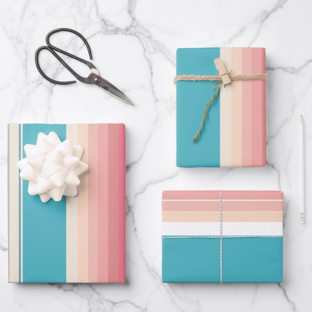 Streifen des Horizonts Geschenkpapier Set (Vorderseite)