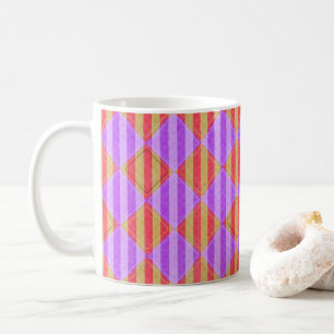 Streifen, Diamanten, Muster in Spot von Shirley Ta Tasse