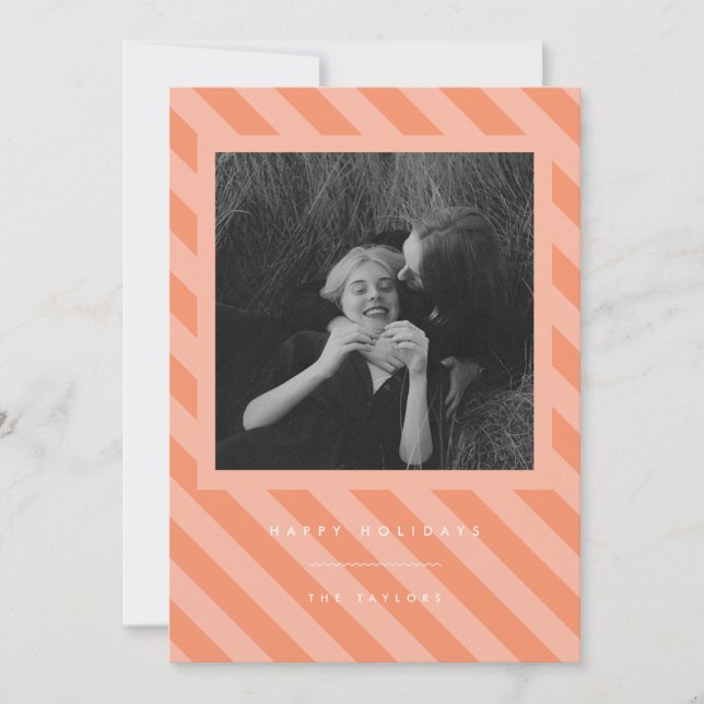 Streifen Feiertagskarte (Vorderseite)