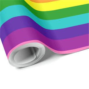Streifen-Flagge des Regenbogen-Gay Pride-LGBT der Geschenkpapier