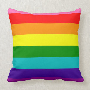 Streifen-Flagge des Regenbogen-Gay Pride-LGBT der Kissen