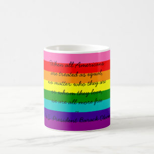 Streifen-Flaggen-Tasse des Regenbogen-Gay Tasse