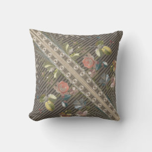 Streifen Floral Vintag Elegante Pinacoteca comunal Kissen