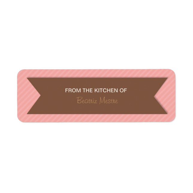 Streifen "From the Kitchen of" Custom Labels (Vorne)