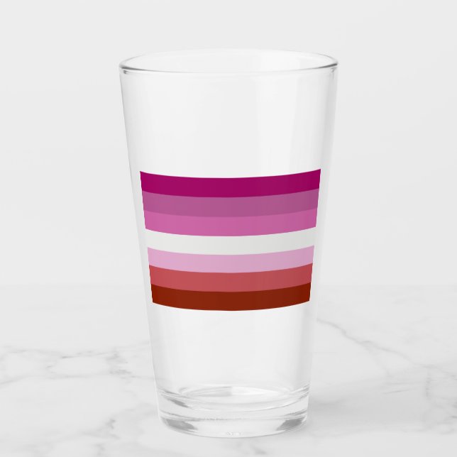 Streifen für Lesben-Stolz Glas (Vorderseite)