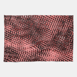 Streifen gekreuzt und verschwommen, pfirsichfarben geschirrtuch