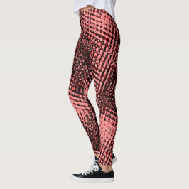 Streifen gekreuzt und verschwommen, pfirsichfarben leggings
