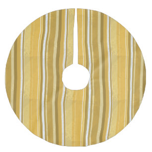 Streifen gelb polyester weihnachtsbaumdecke