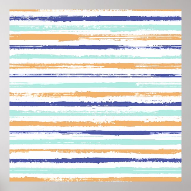 Streifen geometrisch, nahtlos, Vintag Poster (Vorne)