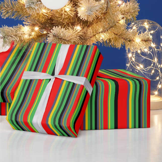 Streifen Geschenkpapier (Feiertage)
