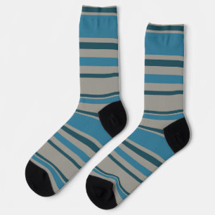 Streifen Grau und Blau Socken