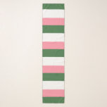 Streifen grün, weiß und rosa schal<br><div class="desc">Der Chiffonschal ist grün,  weiß und rosa Streifen. Niedliches Zubehör für Studentinnenverbindungen. Von celeste@khoncepts.com #pinkwhiteandgreen</div>