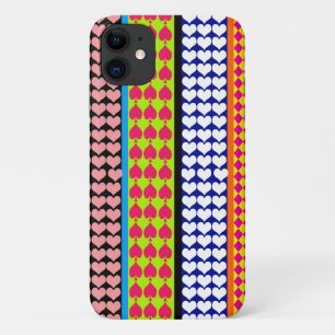Streifen Herzen Diamanten Boho Mixed Design Case-Mate iPhone Hülle