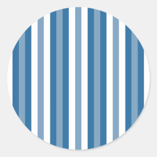 Streifen Hintergrund blau und weiß Runder Aufkleber