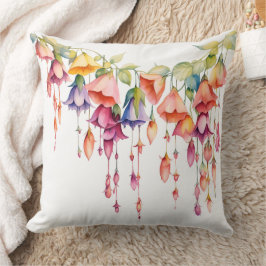 STREIFEN HÜBSCHER WASSERFARBENER BLUME KISSEN