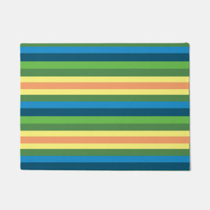Streifen I, blau, grün, gelb Linien Türmatte