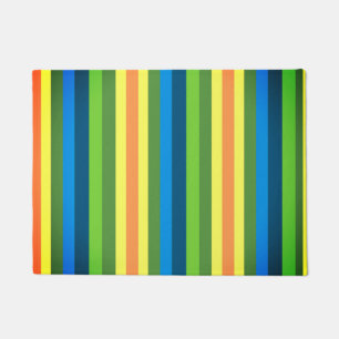 Streifen I, blau, grün, gelb Linien Türmatte