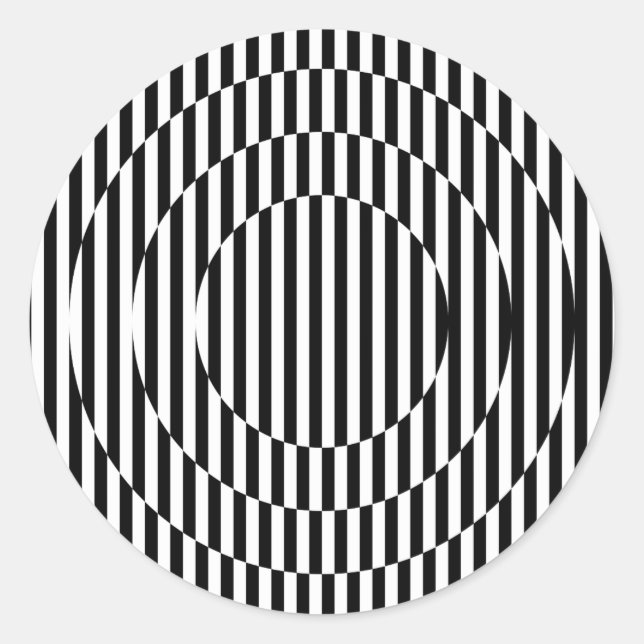 Streifen, im Kreis gehen! Runder Aufkleber (Vorderseite)