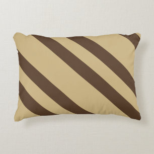 Streifen in Beige und Braun Dekokissen