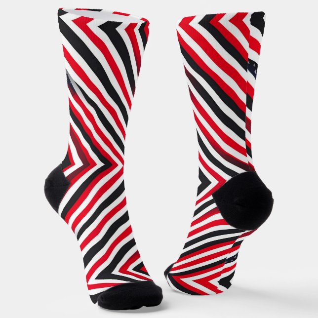 Streifen in Bewegung Socken (Gewinkelt)