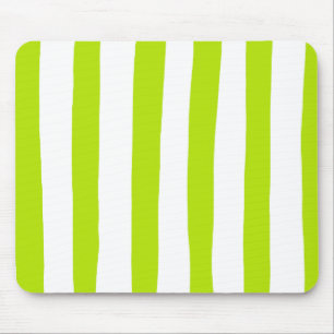Streifen in Farbe grün und weiß Mousepad