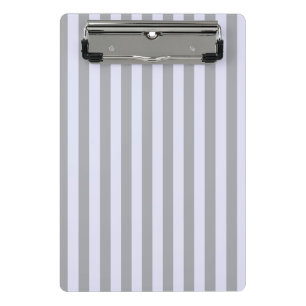 Streifen in Grau und Lavendel Mini Klemmbrett