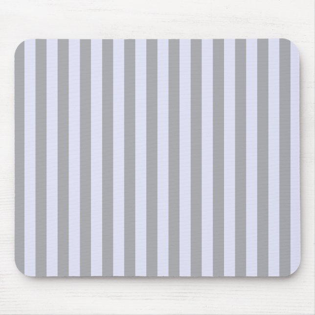 Streifen in Grau und Lavendel Mousepad (Vorne)