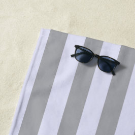 Streifen in Grau und Lavendel Strandtuch