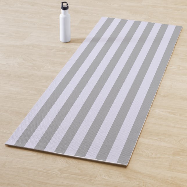 Streifen in Grau und Lavendel Yogamatte (Beispiel)