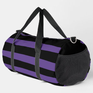 Streifen in Lila und schwarz Duffle Bag