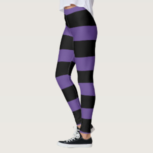 Streifen in Lila und schwarz Leggings