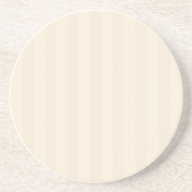 Streifen in Pastel Tan und Beige Sandstein Untersetzer (Vorne)
