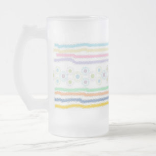 Streifen in Punkten Mattglas Bierglas