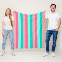 Streifen in Rosa und Türkis