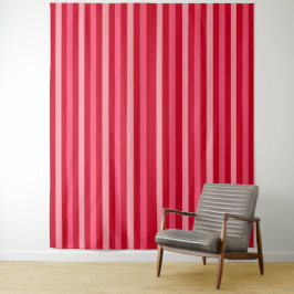 Streifen in Rot und Rosa Wandteppich